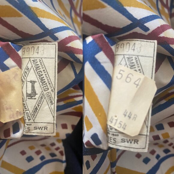 Vintage Ratner Navy Blue Mens Suit Blazer Jacket Leisurewear Party 70’s - Picture 4 of 5